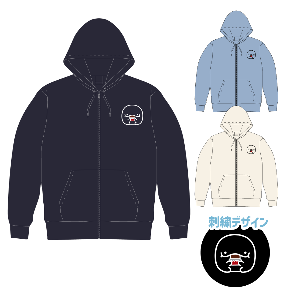 [OYAKOIRUKA] BASIC-Parka mit gesticktem Reißverschluss von OYAKOIRUKA [Versand Mitte Dezember]