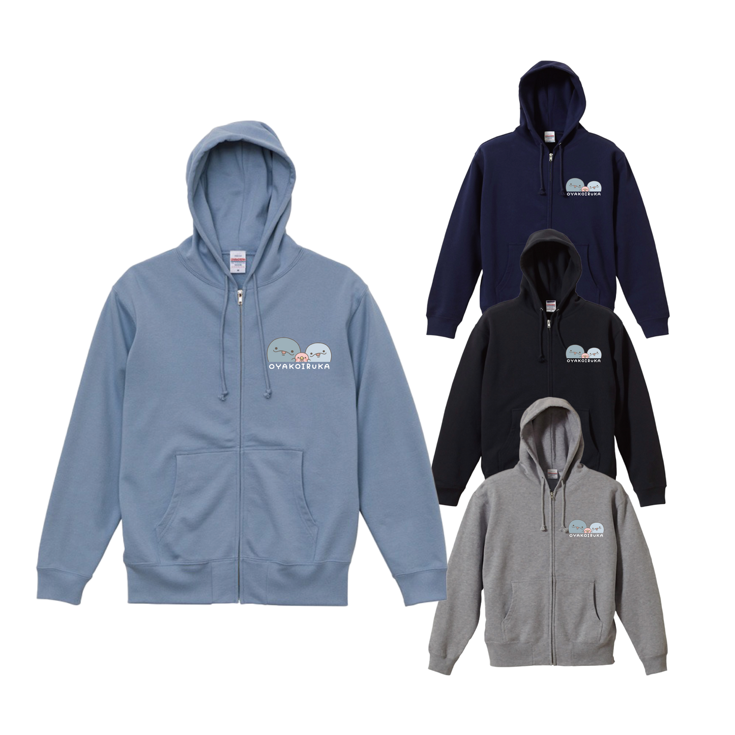 [OYAKOIRUKA]全拉鍊帽T[2月中旬出貨]