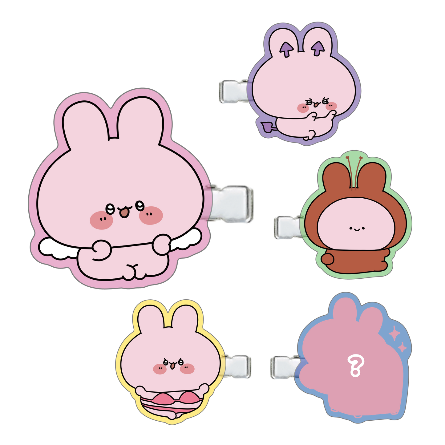 [ASAMIMICHAN] Segreti disponibili ♪ Clip trasparenti casuali per frangia (Tutti e 5 i tipi) [Spedizione a metà agosto]