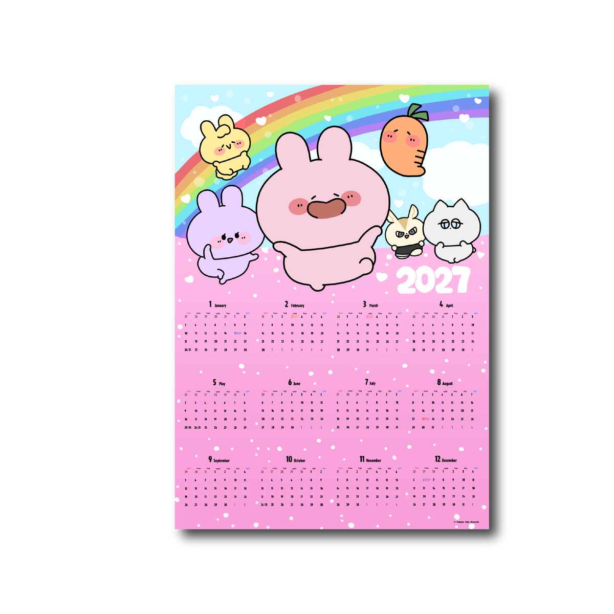 [ASAMIMICHAN] 2027 Kalender-Poster (A3-Größe) [Versand Ende Dezember]
