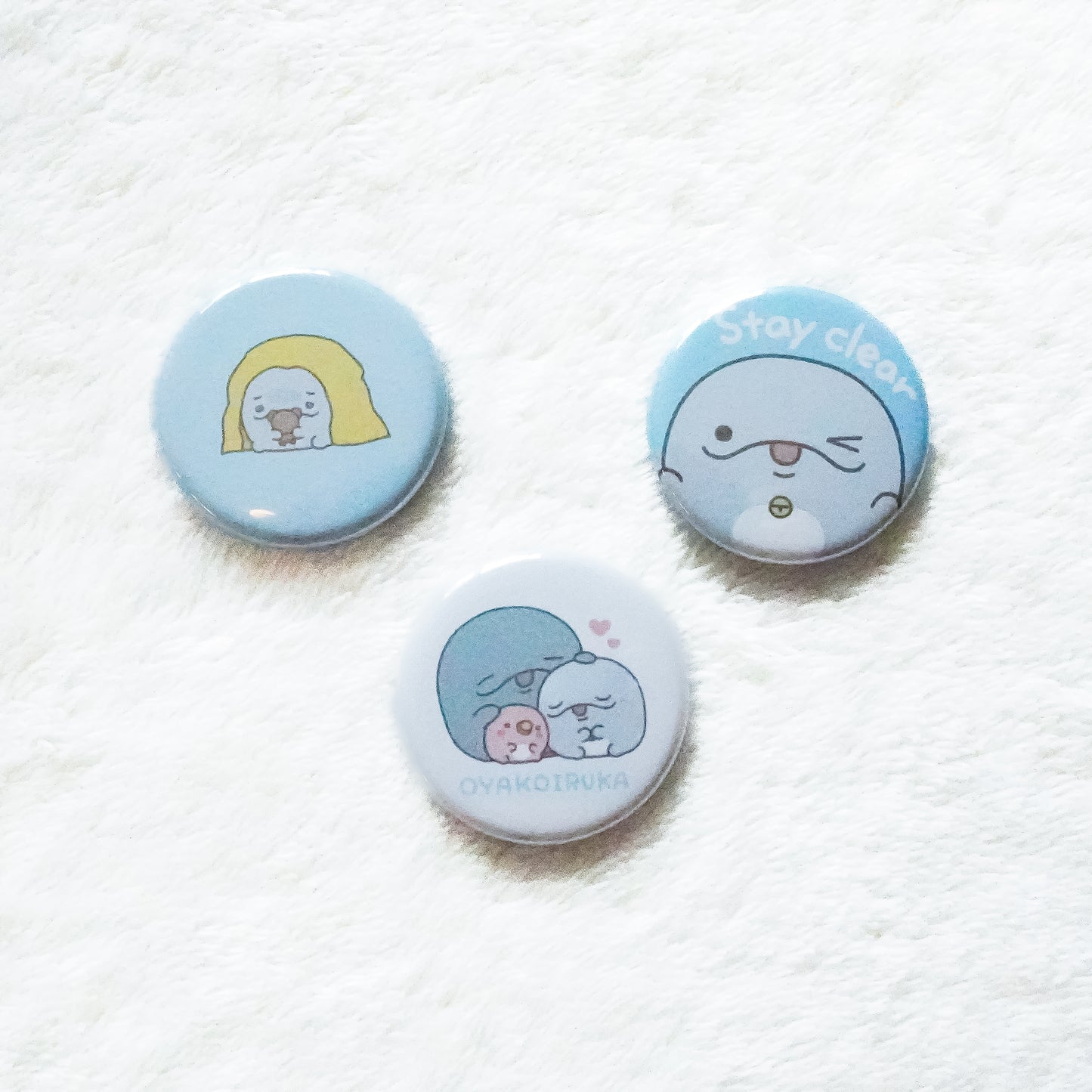 [OYAKOIRUKA] Can Badge Set (Set of 3) [Shipping in mid-August]