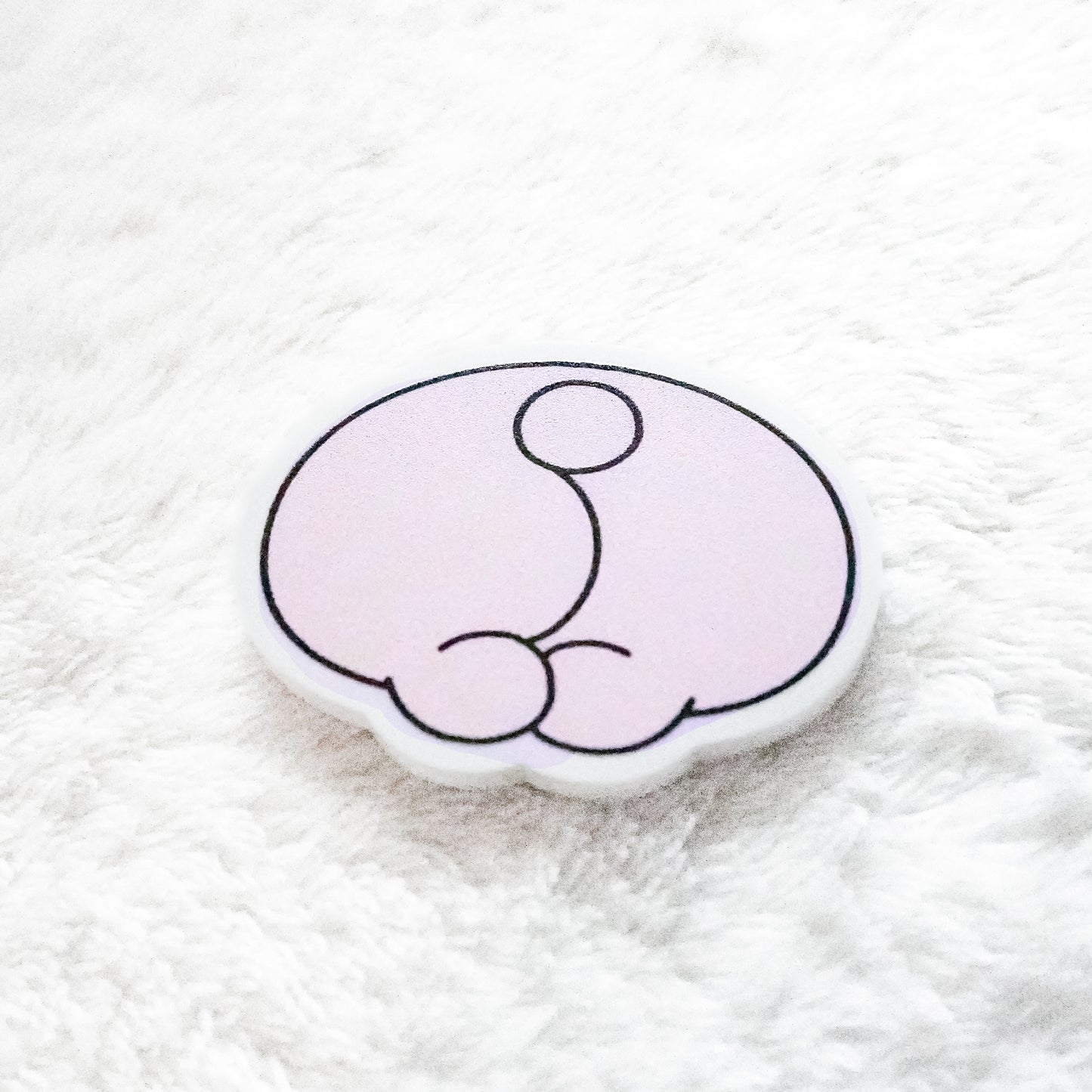 [ASAMIMICHAN]屁股跑出來T恤(附壓克力磁鐵)[八月中旬出貨]