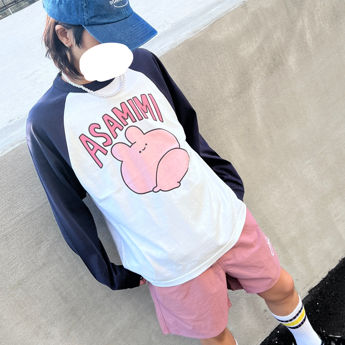 【あさみみちゃん】刺繍デニムキャップ【4月中旬発送】