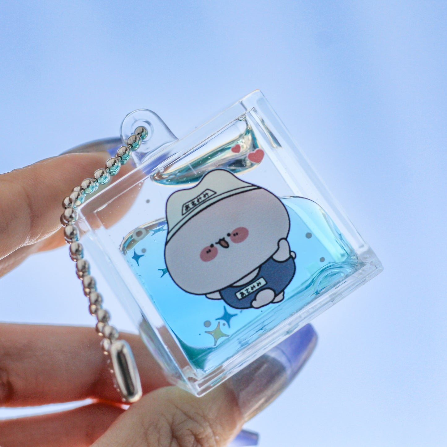 [ASAMIMICHAN] Schwimmende Asamimi's Flüssigflasche Schlüsselanhänger [Versand Mitte Juni]