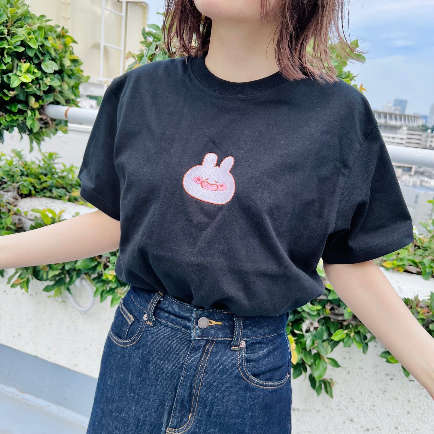 [Asamimi-chan] Colleghiamoci tutti coordinati❣️ T-shirt ricamata (ASAMIMI BASIC 2024 LUGLIO) [Spedito a fine settembre]