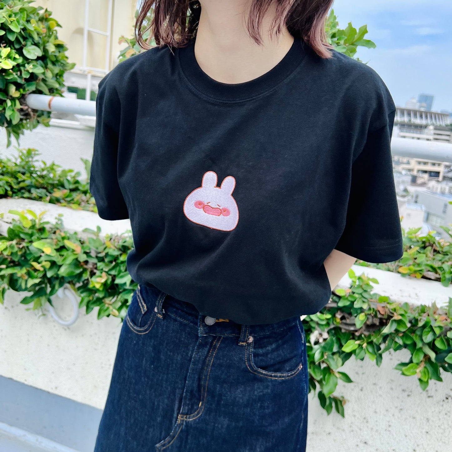 [Asamimi-chan] Colleghiamoci tutti coordinati❣️ T-shirt ricamata (ASAMIMI BASIC 2024 LUGLIO) [Spedito a fine settembre]