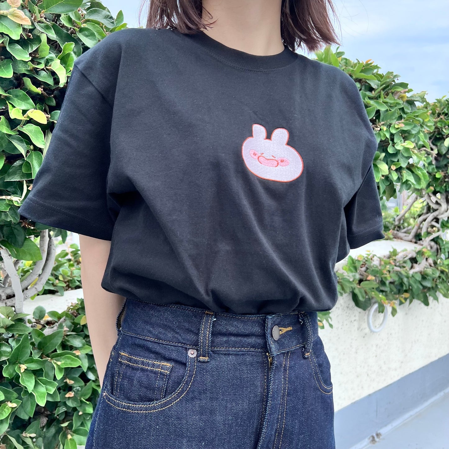 [Asamimi-chan] Colleghiamoci tutti coordinati❣️ T-shirt ricamata (ASAMIMI BASIC 2024 LUGLIO) [Spedito a fine settembre]