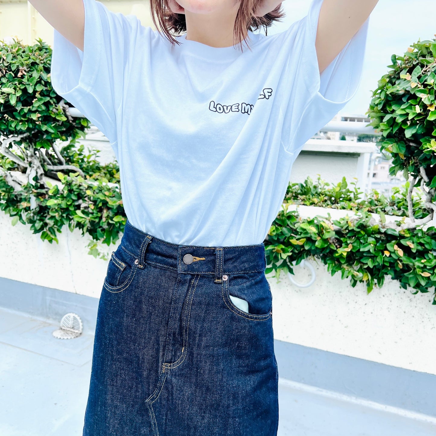 [Asamimi-chan] LOVE MYSELF♡ T-shirt imprimé (ASAMIMI BASIC 2024 JUILLET) [Expédié fin septembre]