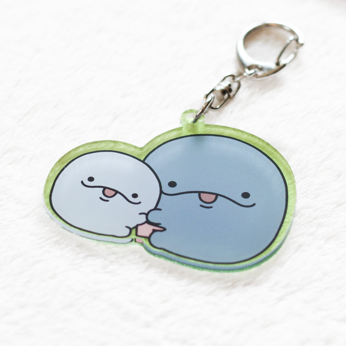 [親子海豚] 隨機透明色彩壓克力鑰匙圈(共6款)[7月中旬出貨]