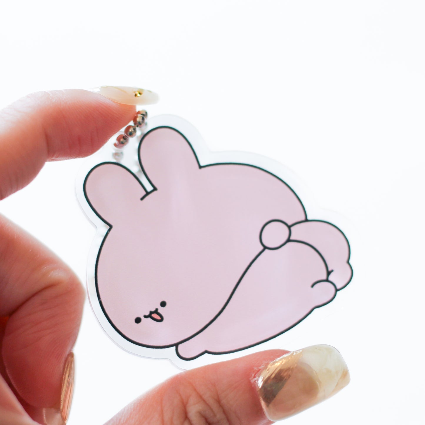 [ANEMIMI-CHAN] Acrylic Keychain (Butt/Smiling) [Shipping in mid-July]