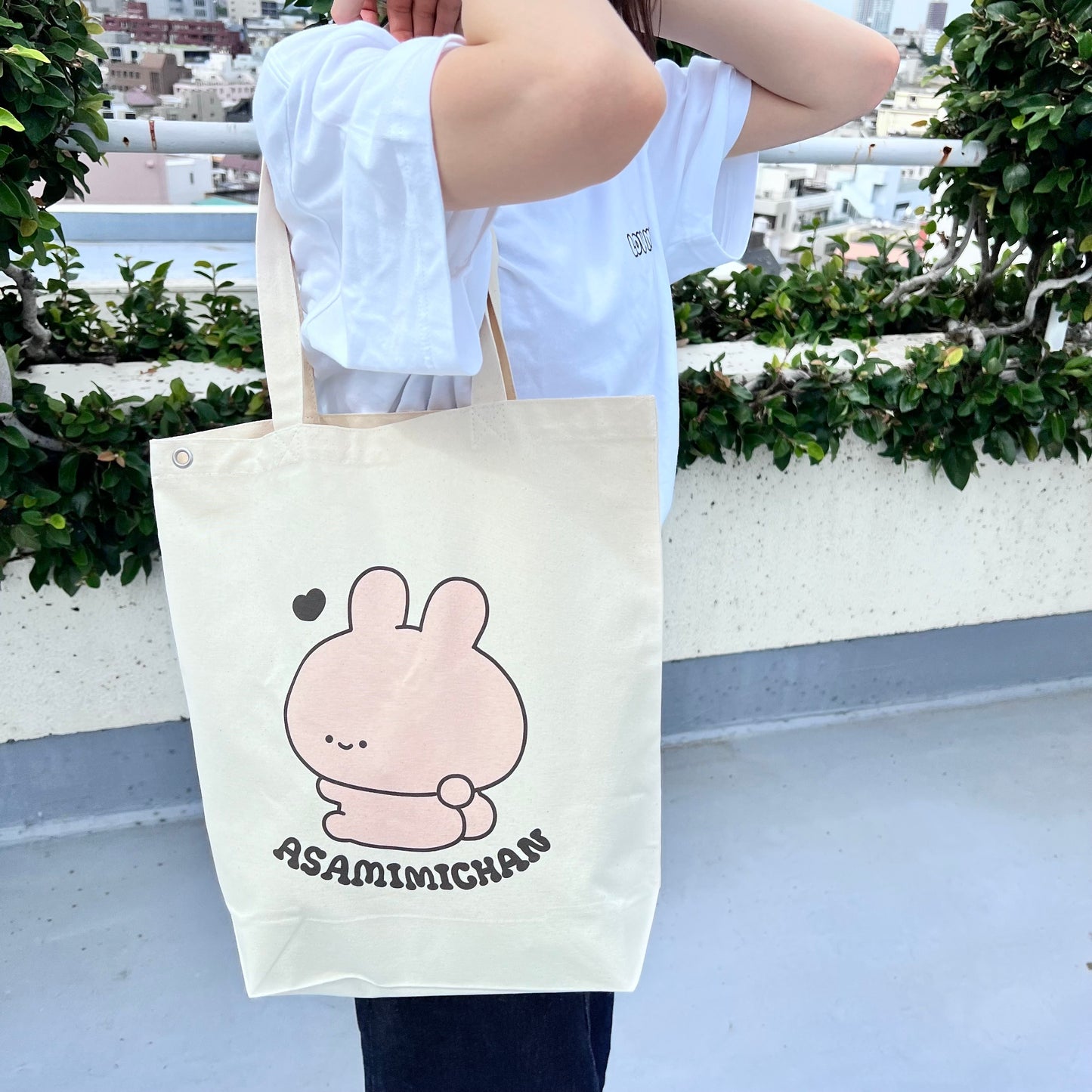 [Asamimi-chan] LOVE MYSELF♡ Tote bag avec oeillets (ASAMIMI BASIC 2024 JUILLET) [Expédié fin septembre]