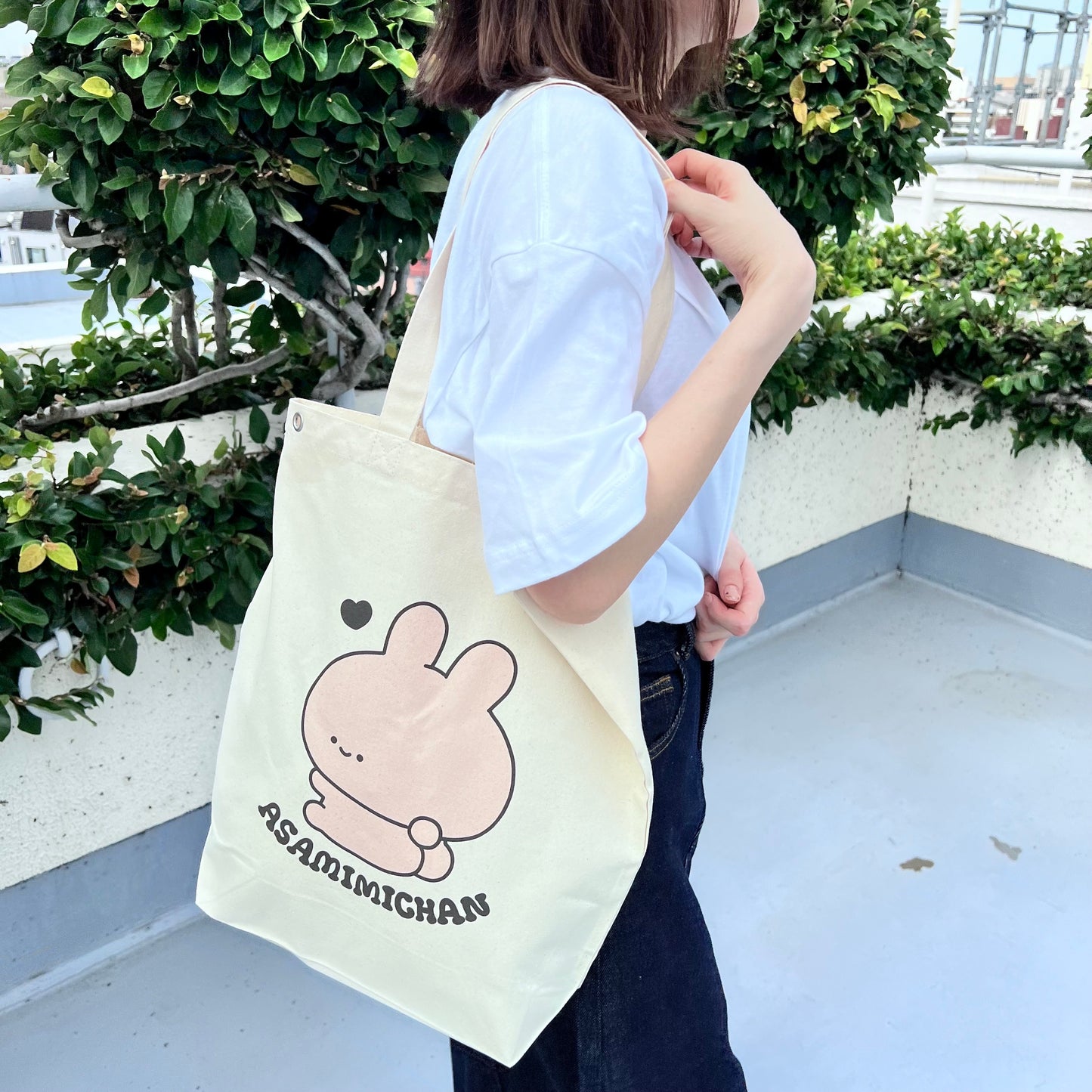 [Asamimi-chan] LOVE MYSELF♡ Tote bag avec oeillets (ASAMIMI BASIC 2024 JUILLET) [Expédié fin septembre]