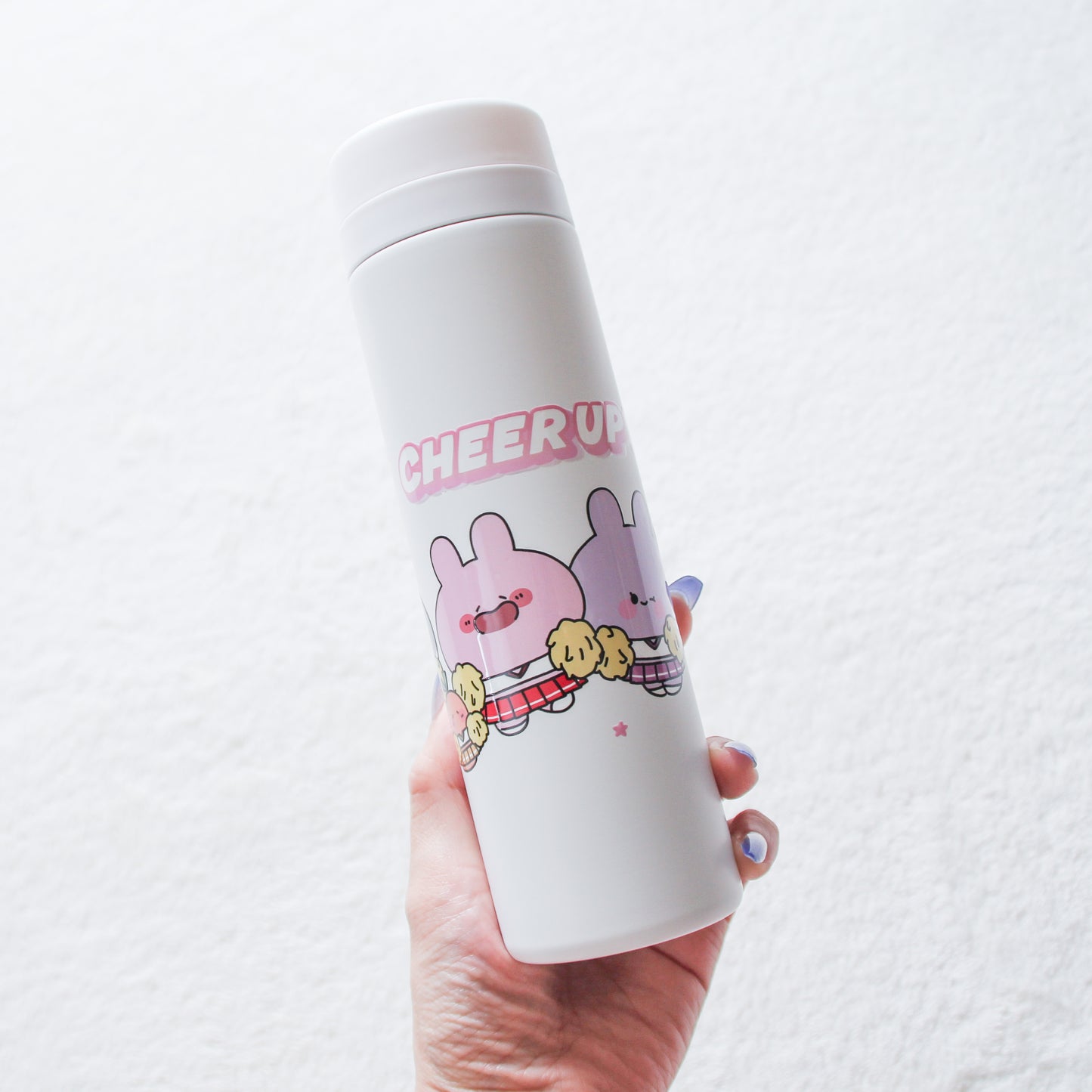 [Asamimi-chan] Soutenons tous la bouteille thermos mince en acier inoxydable (série CHEER UP!) (300 ml) [Expédié fin septembre]