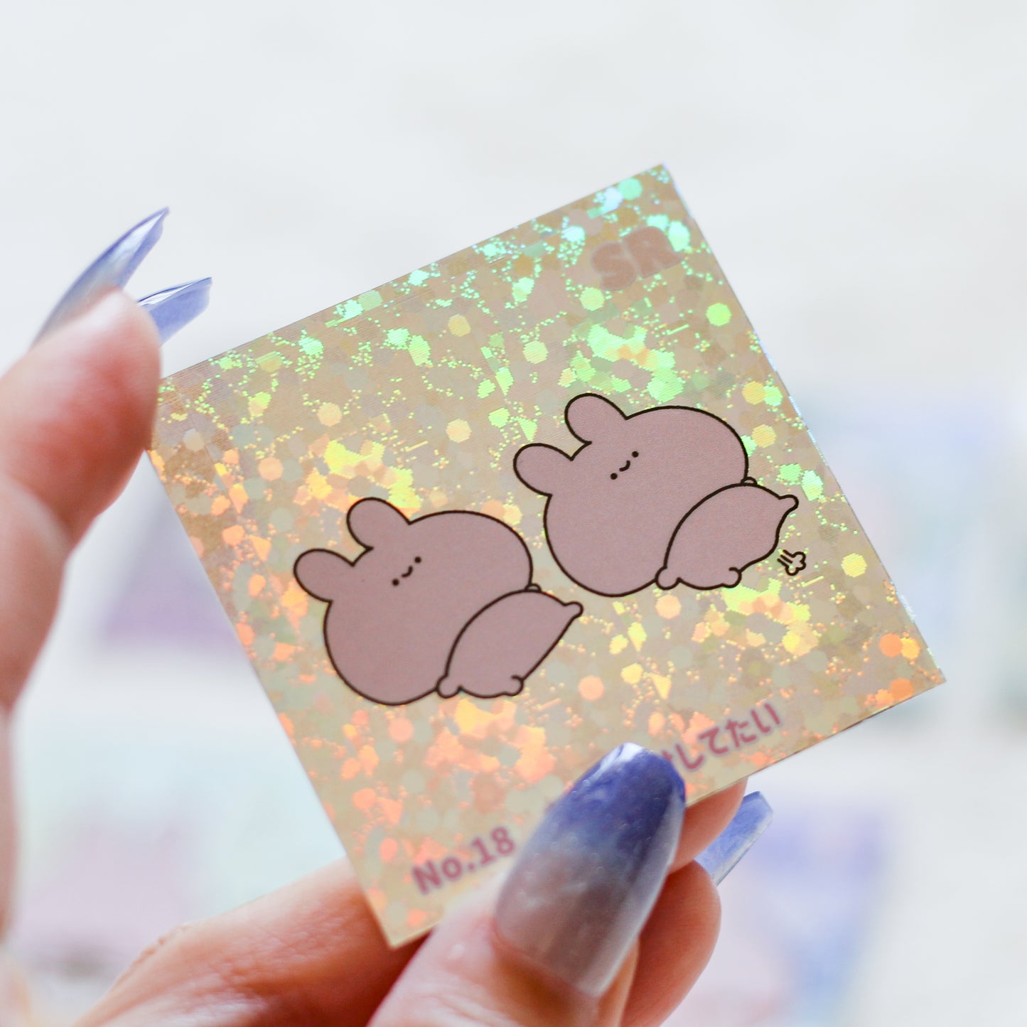 [<tc>ASAMIMI-CHAN</tc>] Random square holo sticker 3rd edition (ASAMIMI BASIC 2024 JULY) [shipped in late September]