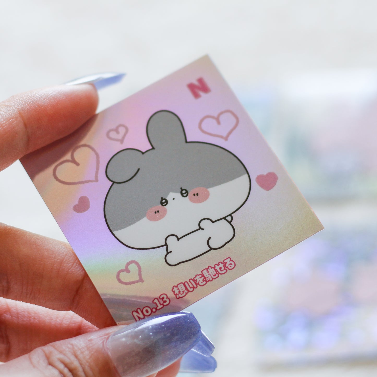 [<tc>ASAMIMI-CHAN</tc>] Random square holo sticker 3rd edition (ASAMIMI BASIC 2024 JULY) [shipped in late September]