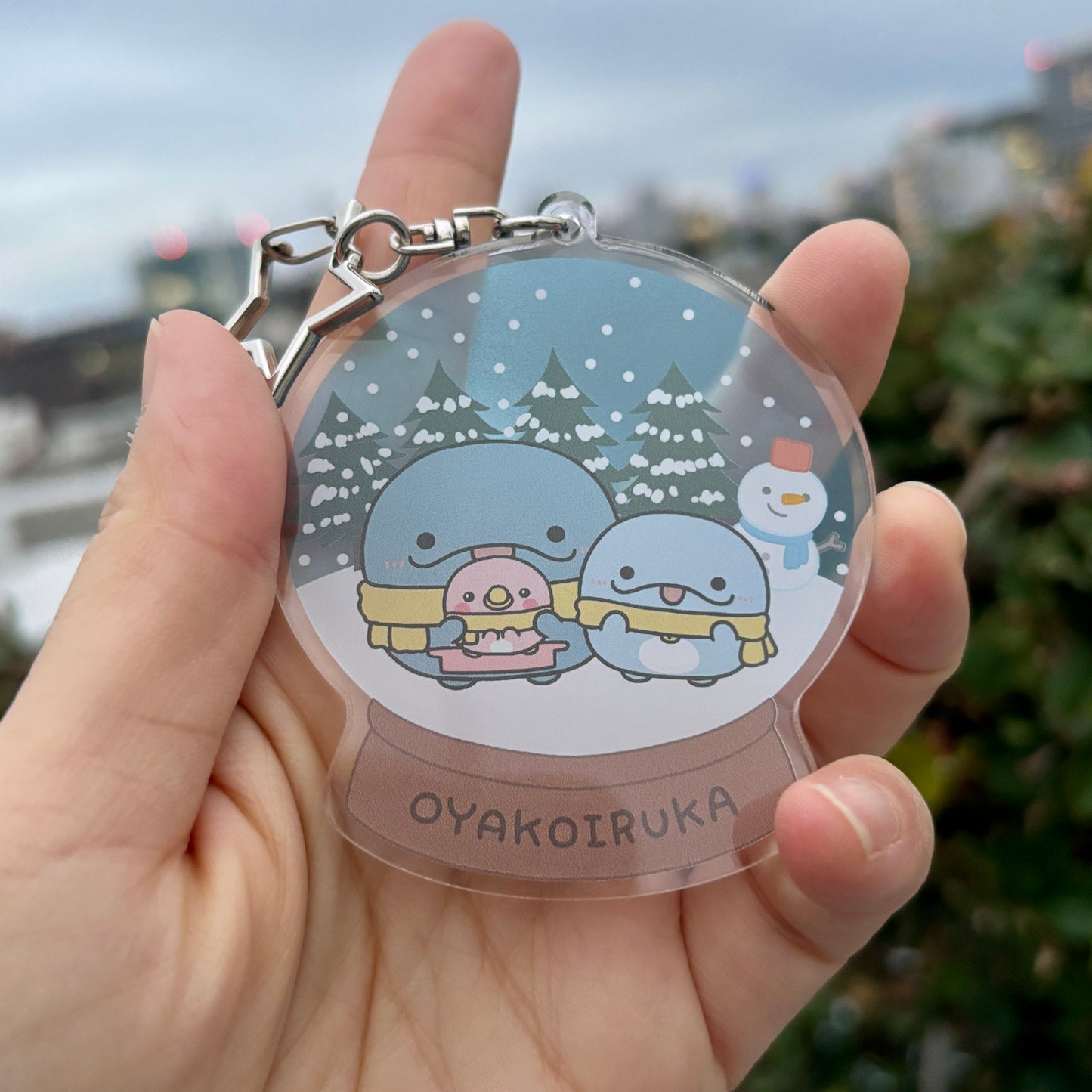 [OYAKOIRUKA] Porte-clés en acrylique boule à neige [Expédition mi-décembre]
