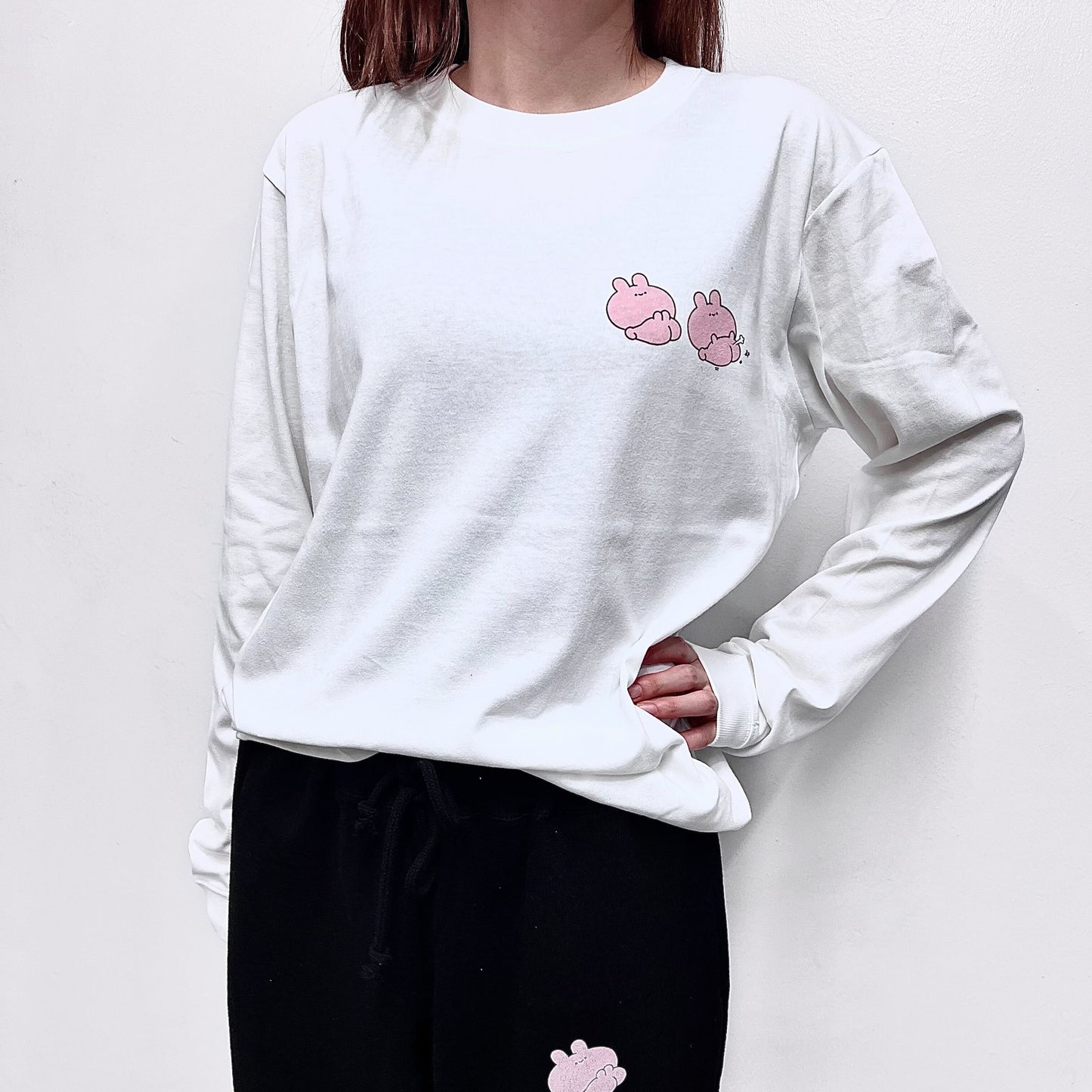 【あさみみちゃん】おなら『ぷ』長袖プリントTシャツ【10月中旬発送】