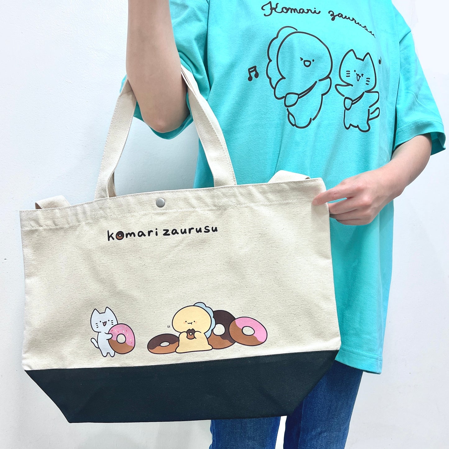 【困りザウルス】2WAYトートバッグ（ドーナツ）【8月中旬発送】