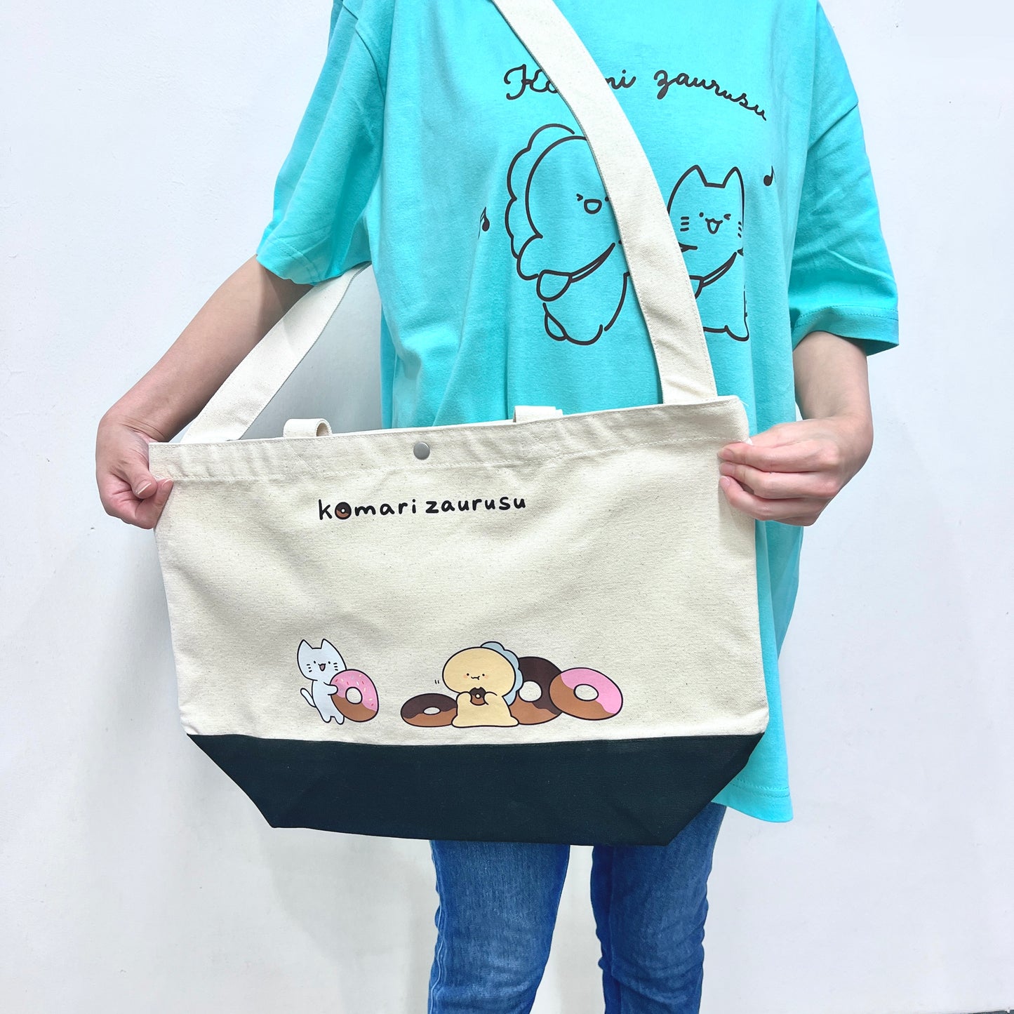 【困りザウルス】2WAYトートバッグ（ドーナツ）【8月中旬発送】