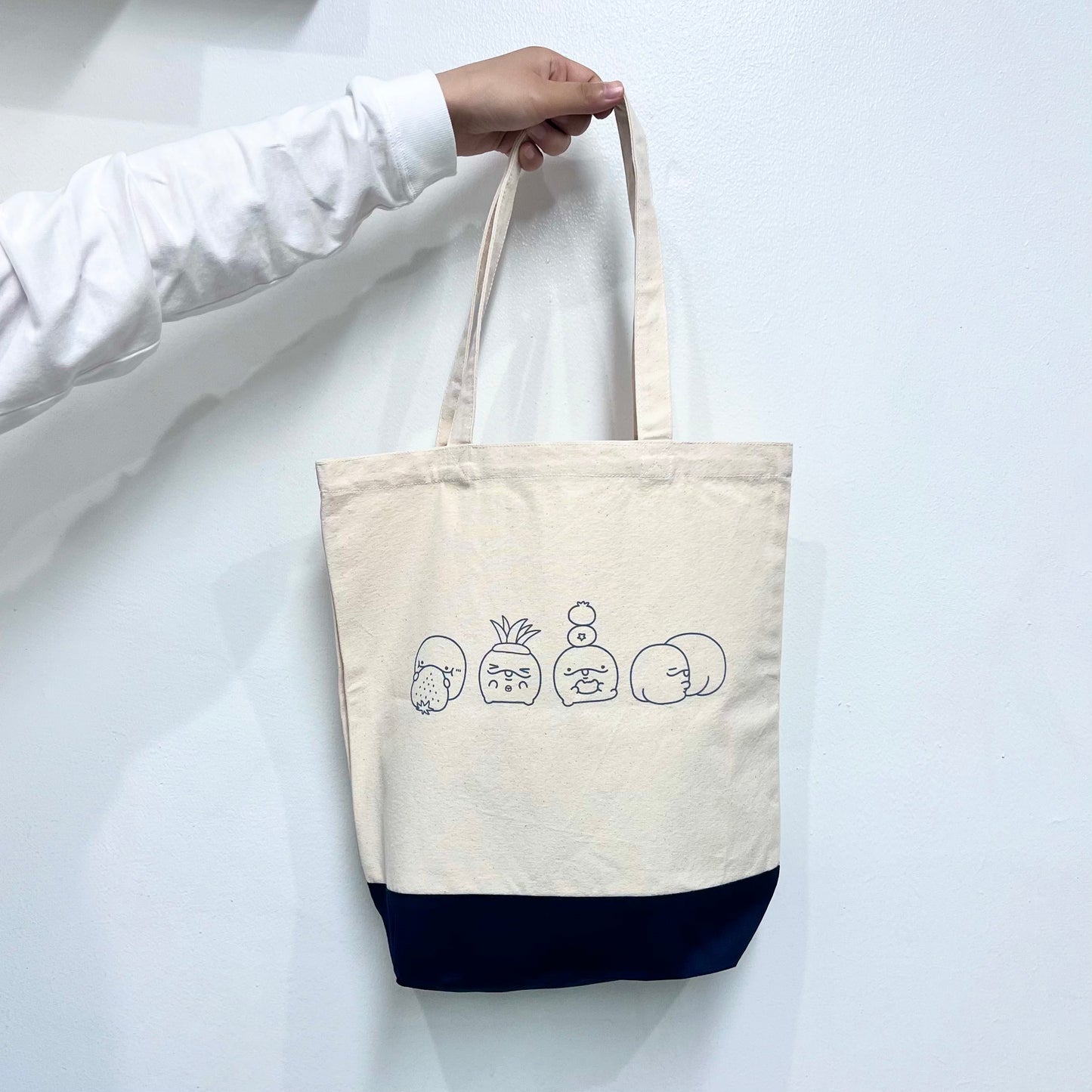 [OYAKOIRUKA] Borsa tote bicolore Fruit Son [Spedita a metà ottobre]