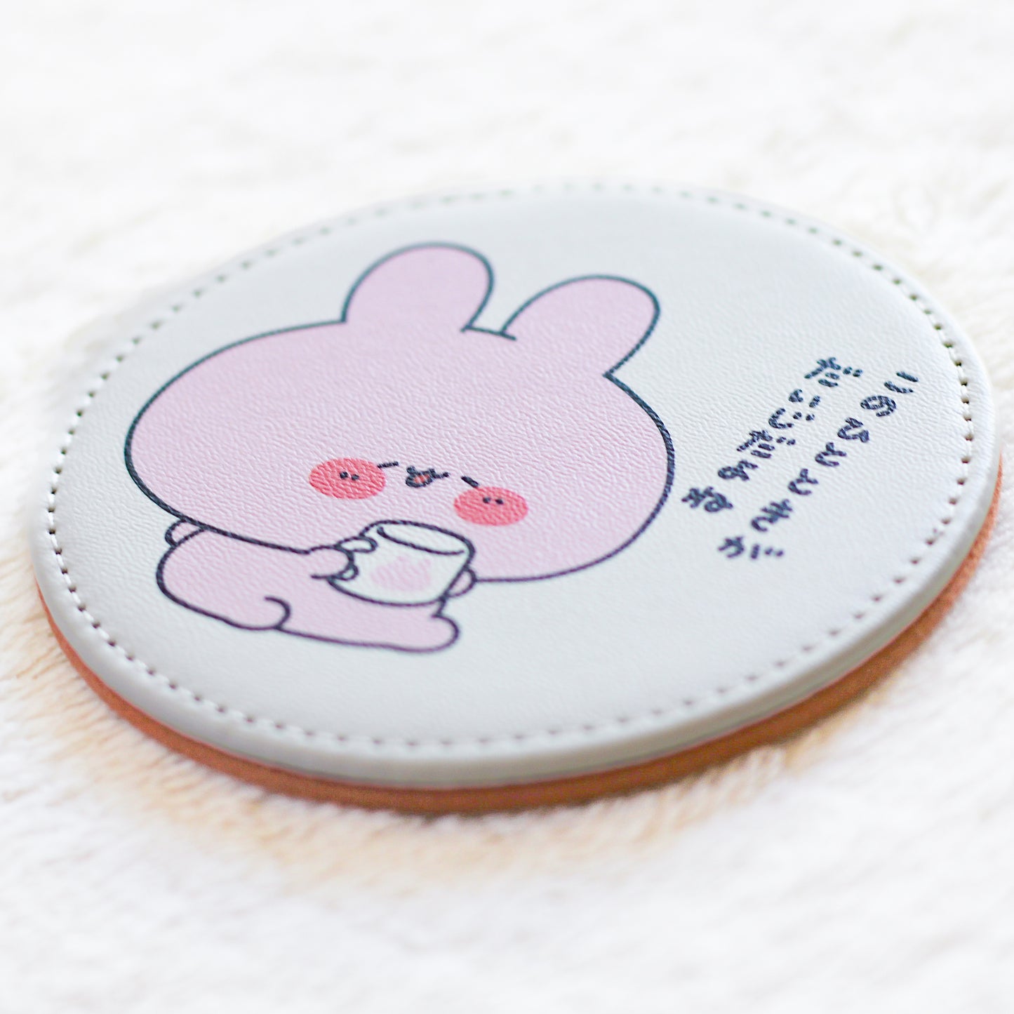 [ASAMIMI-CHAN 】Asahi Random PU Leather Coaster (4 types)【Shipping in mid-November】