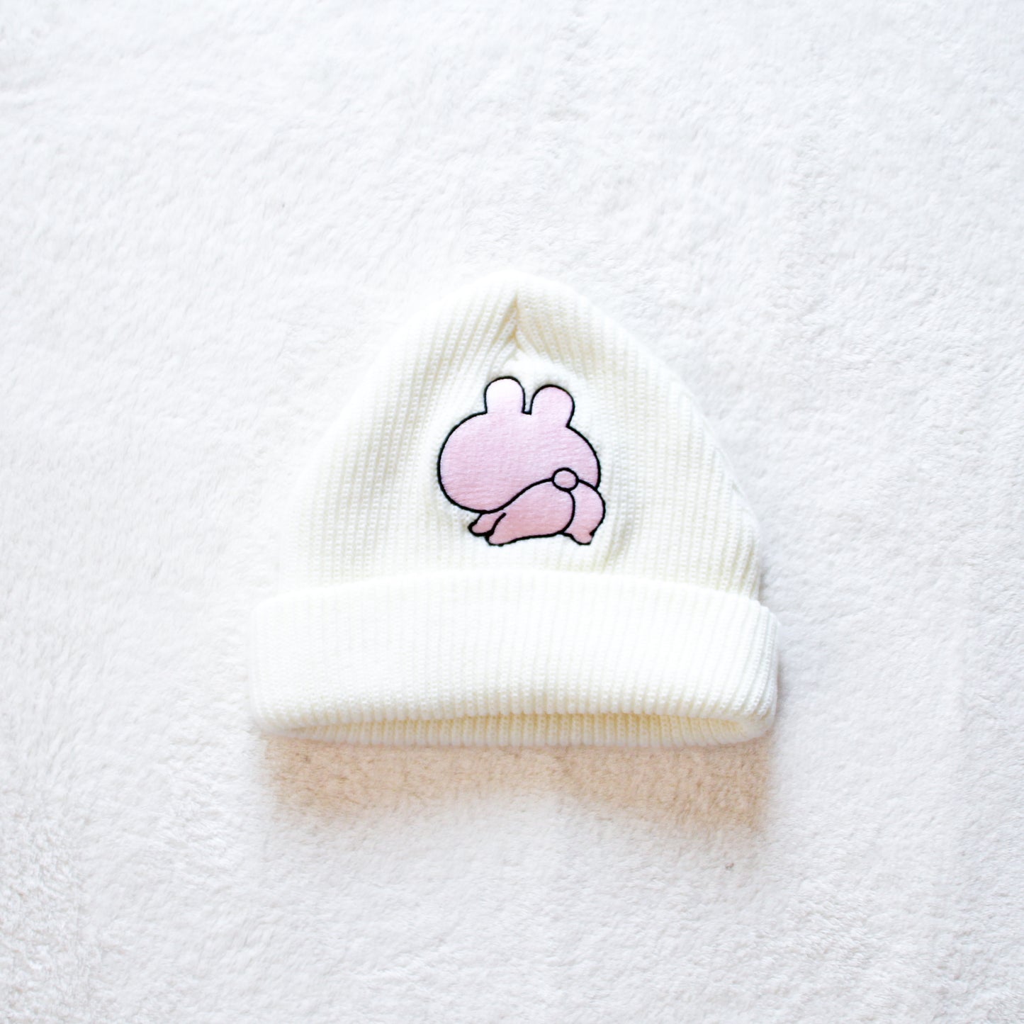 [ASAMIMI-CHAN 】Butt appeal❣ Embroidered beanie [Shipping in mid-November]