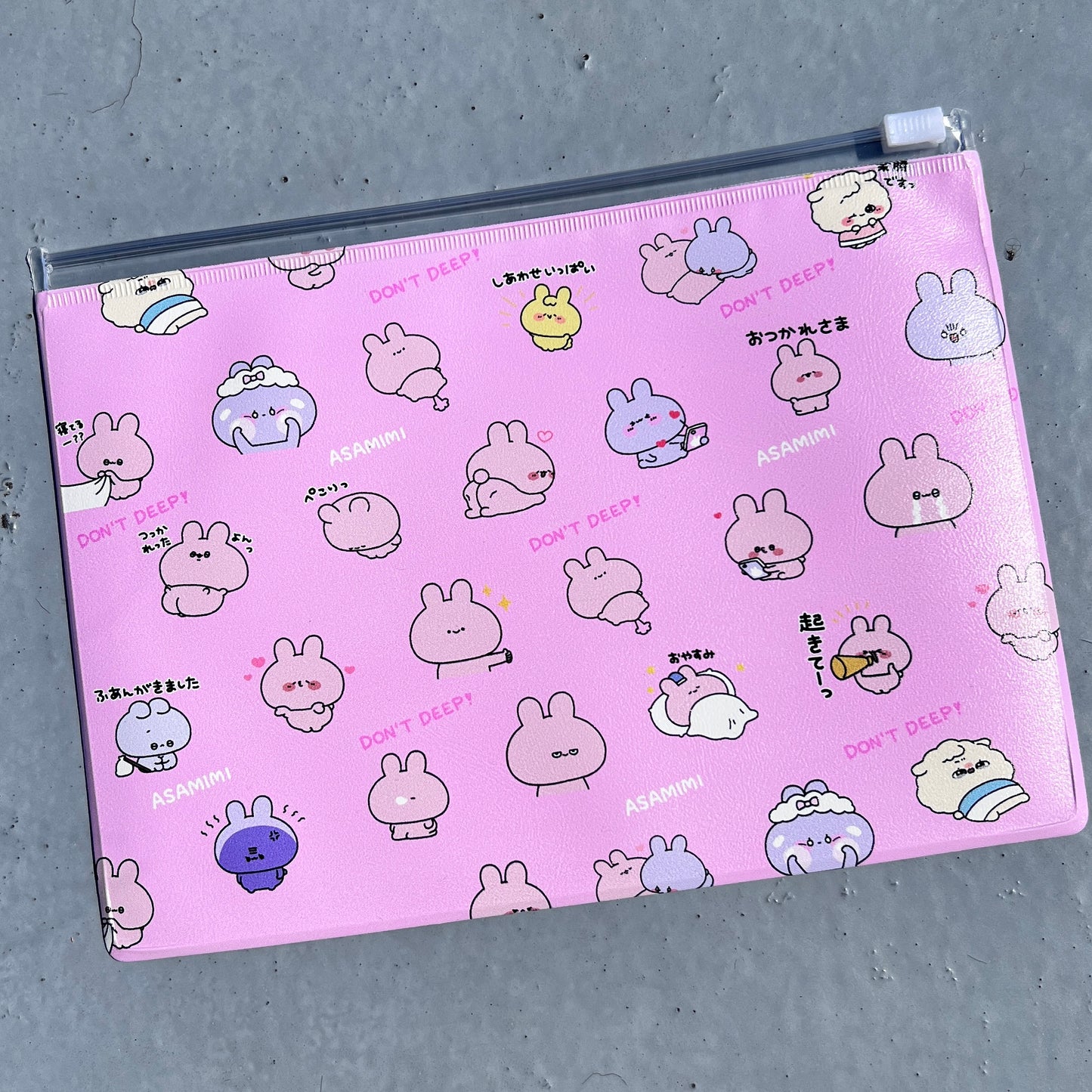 [ASAMIMICHAN] Flake Seal & All-over Pattern Clear Slider Pouch Set [Versand Mitte Oktober]