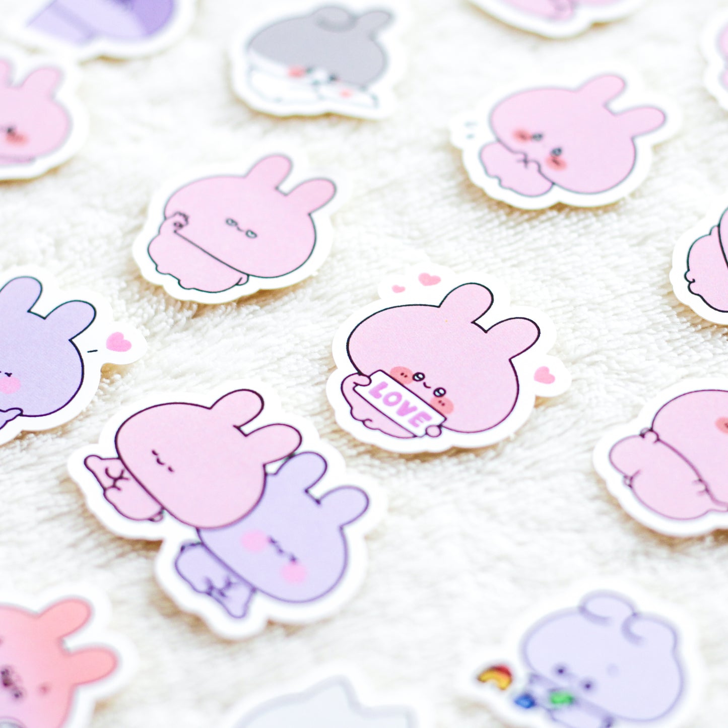 [ASAMIMI-CHAN 】LINE Stamp Flake Sticker (Asamimi Stamp without Text)【Shipping in Mid-November】