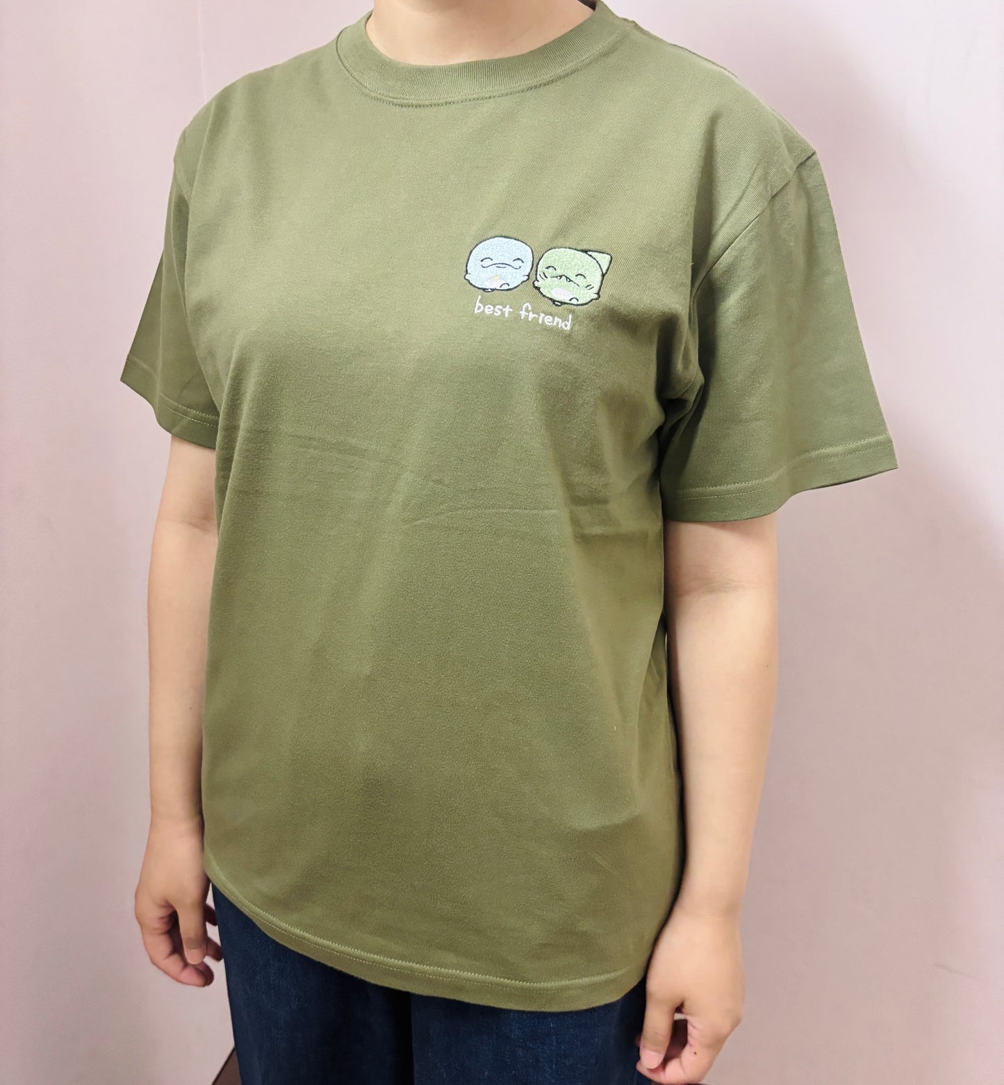 【親子イルカ】best friend刺繍Tシャツ【8月下旬発送】