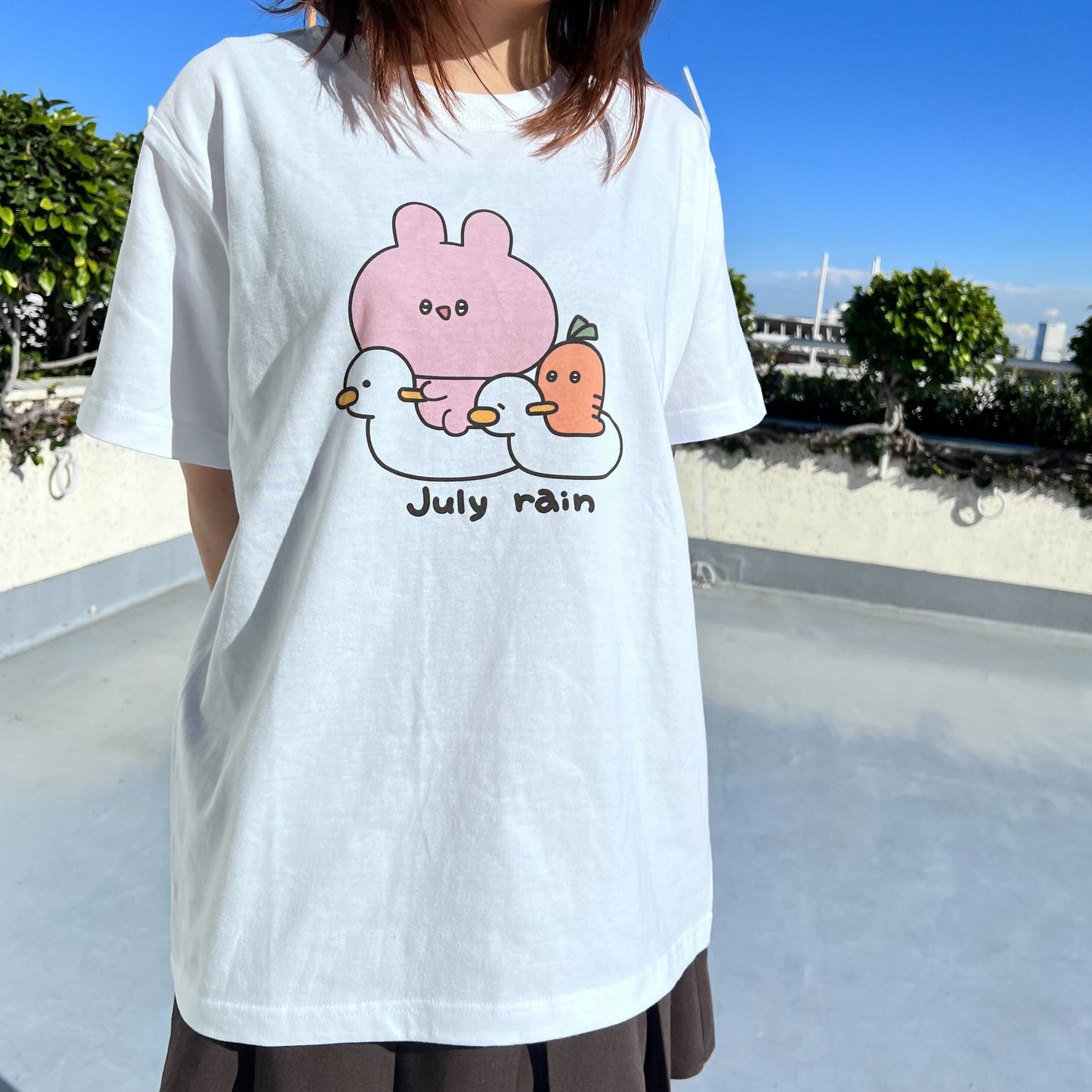 【あさみみちゃん】おまるの２人♪Tシャツ（7月の雨シリーズ）【1月下旬発送】