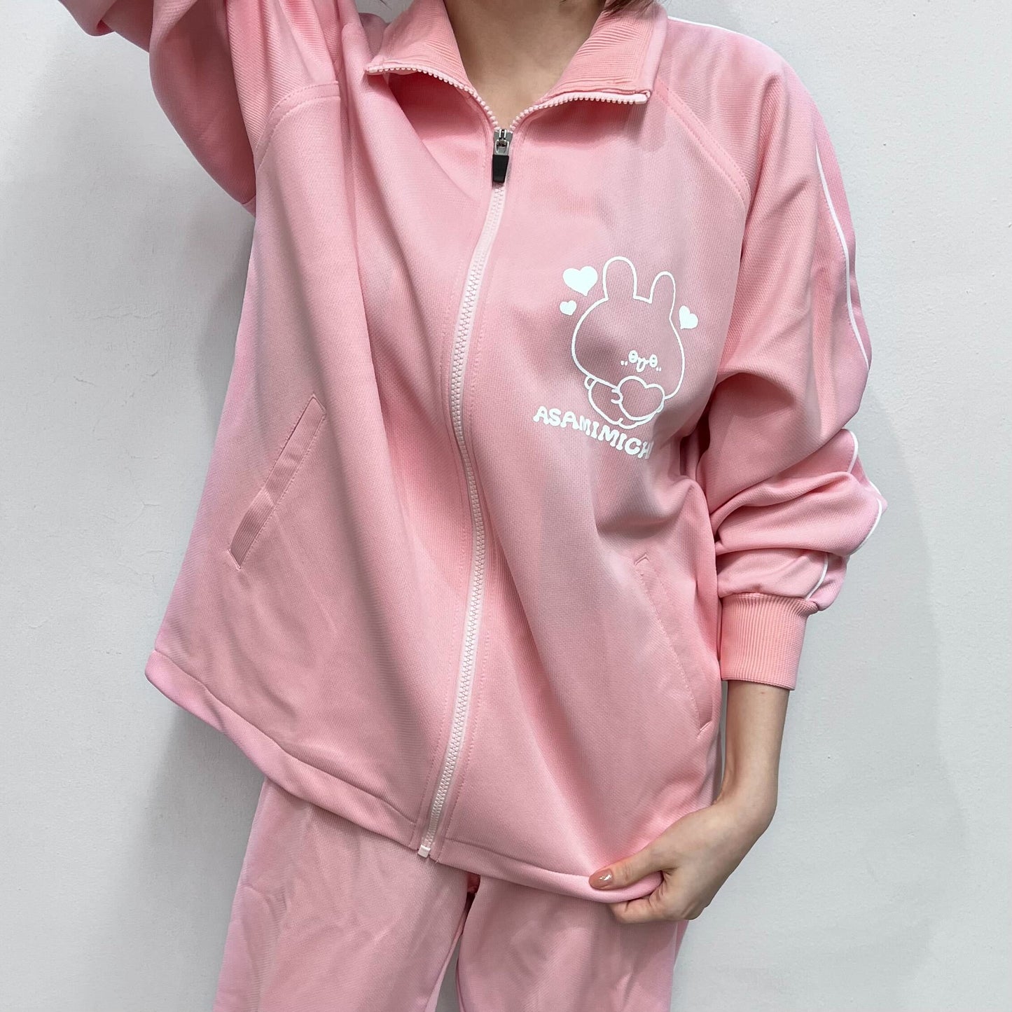 【あさみみちゃん】数量限定❣️ジャージ Top （ピンク）(ASAMIMI BASIC 2024 APRIL)