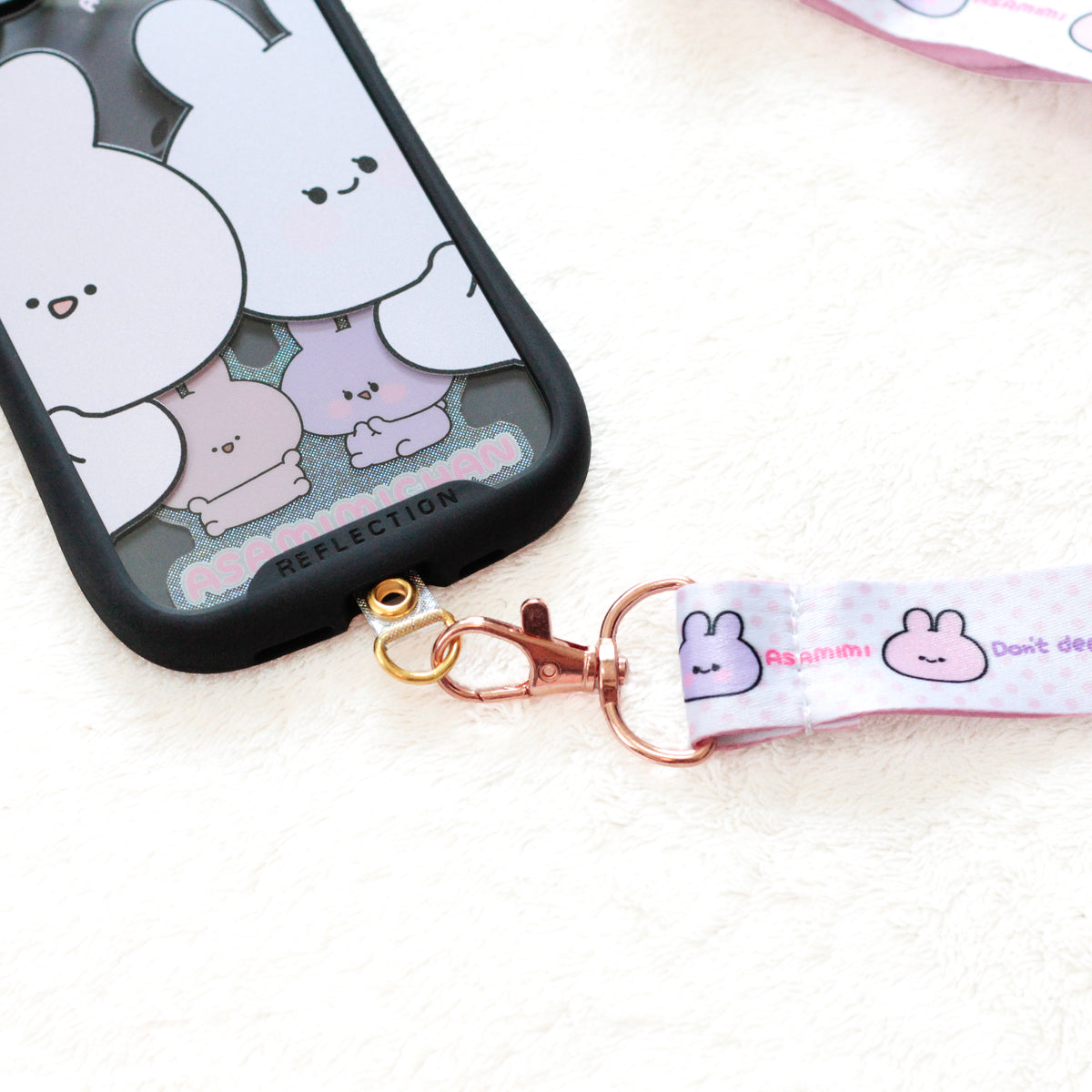 【あさみみちゃん】グリップiPhoneケース＆ストラップセット【10月下旬発送】