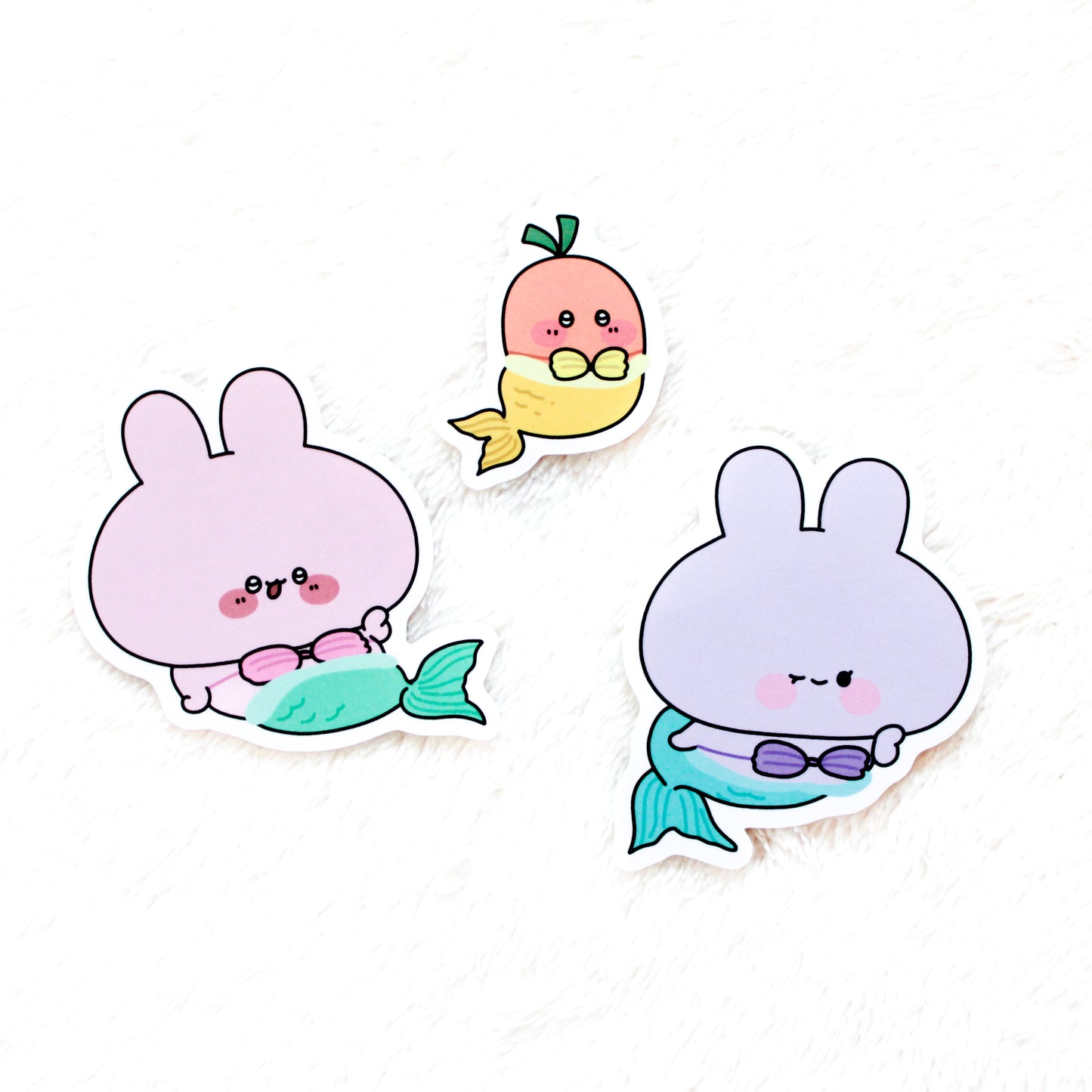 [ASAMIMICHAN] Lot de 3 autocollants Mermaid Asamimi [Expédition fin septembre]