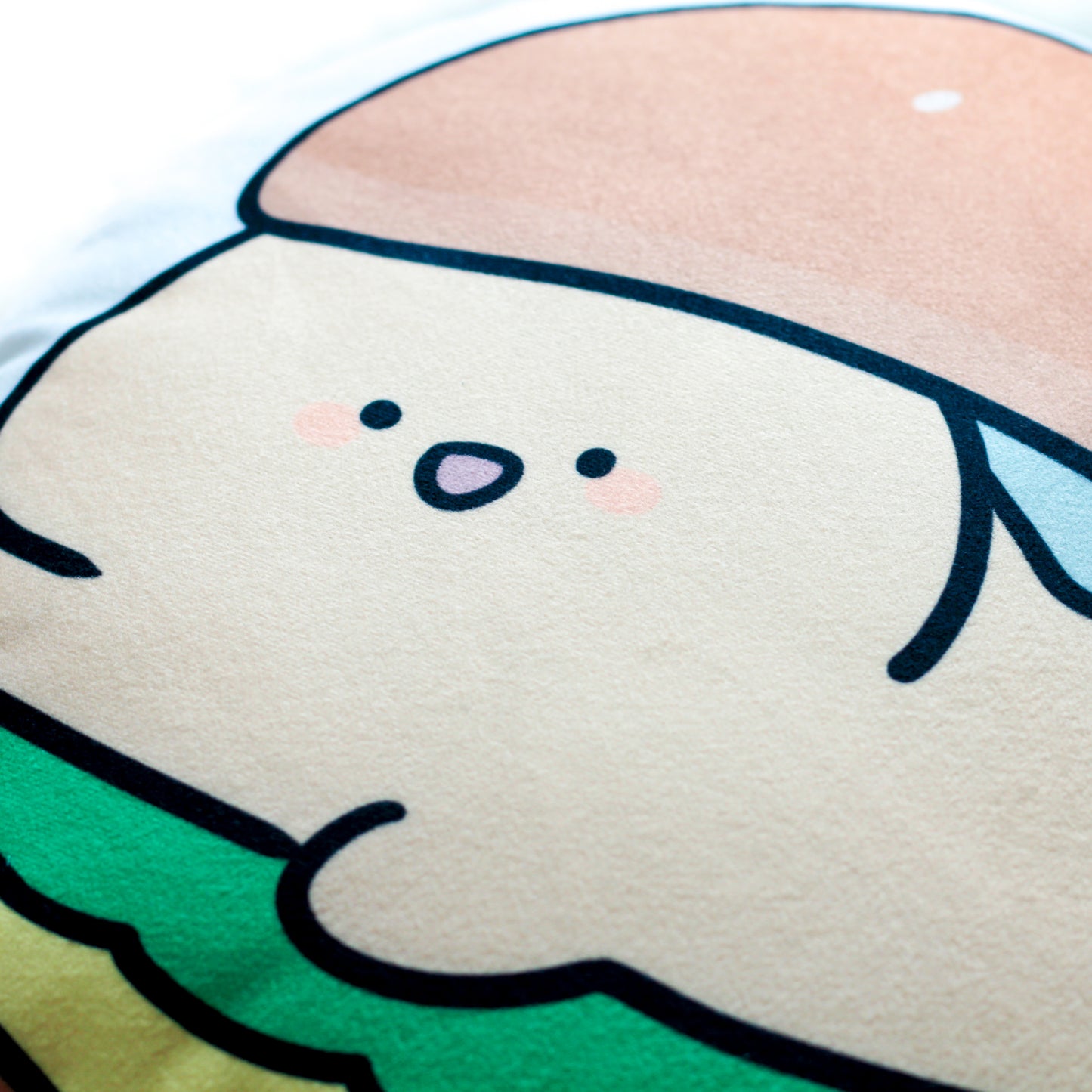 [KOMARIZAURUSU] Hamburger 🍔 Big Die-Cut Cushion [Shipping in mid-October]