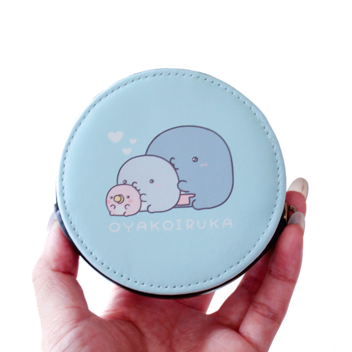 【親子イルカ】ラウンドコインケース【10月中旬発送】