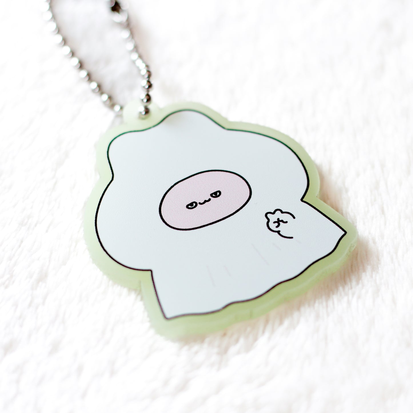 [ASAMIMICHAN] Ghost Asamimi portachiavi acrilico luminescente [Spedizione a metà ottobre]