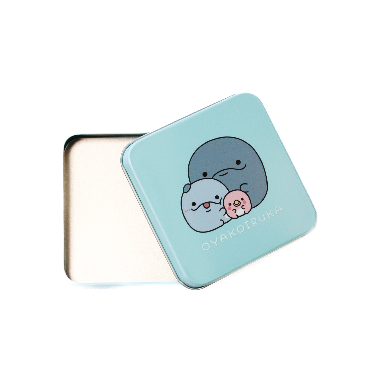 【親子イルカ】スクエア缶【12月中旬発送】