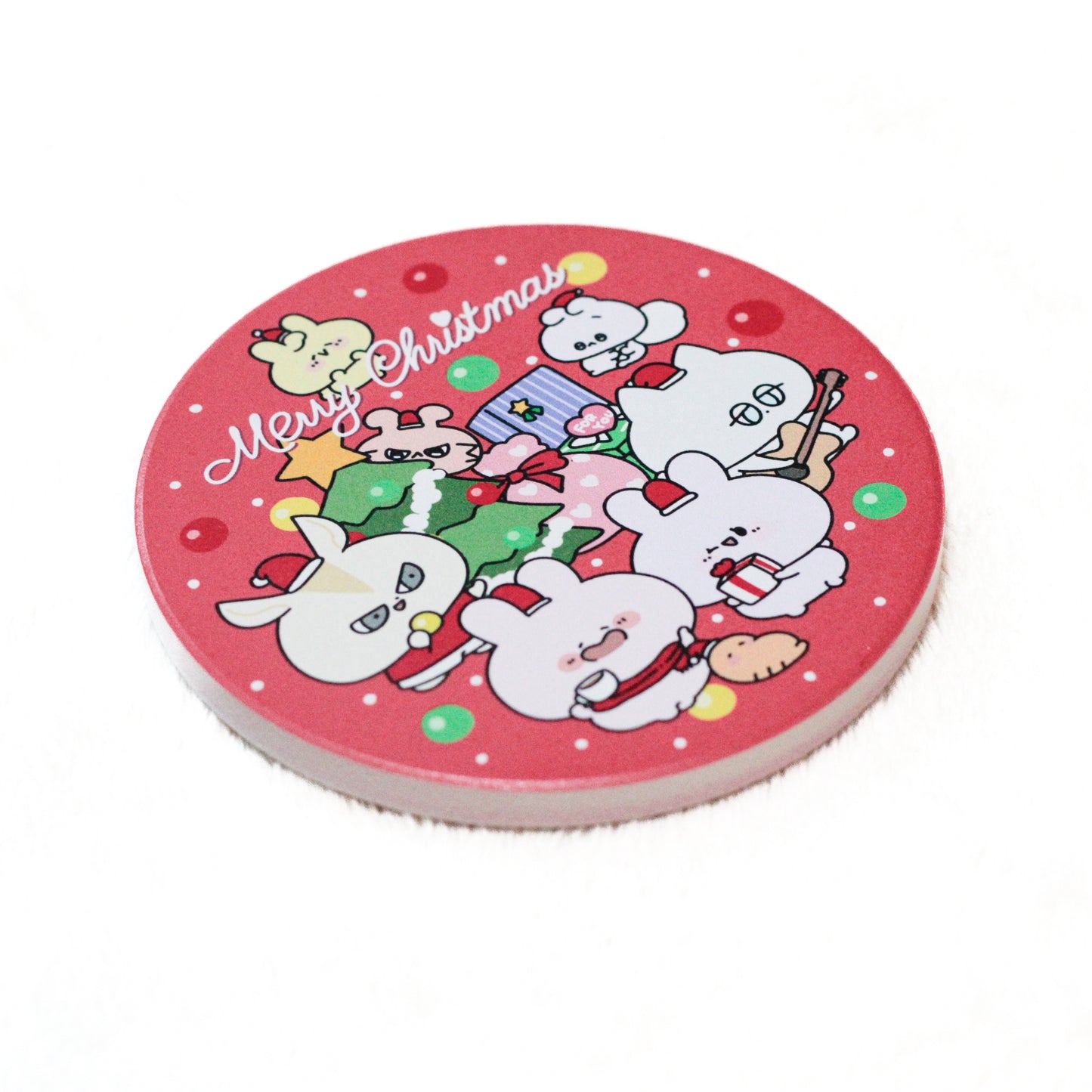 [ASAMIMICHAN] Dessous de verre en diatomite (Noël) [Expédition mi-décembre]