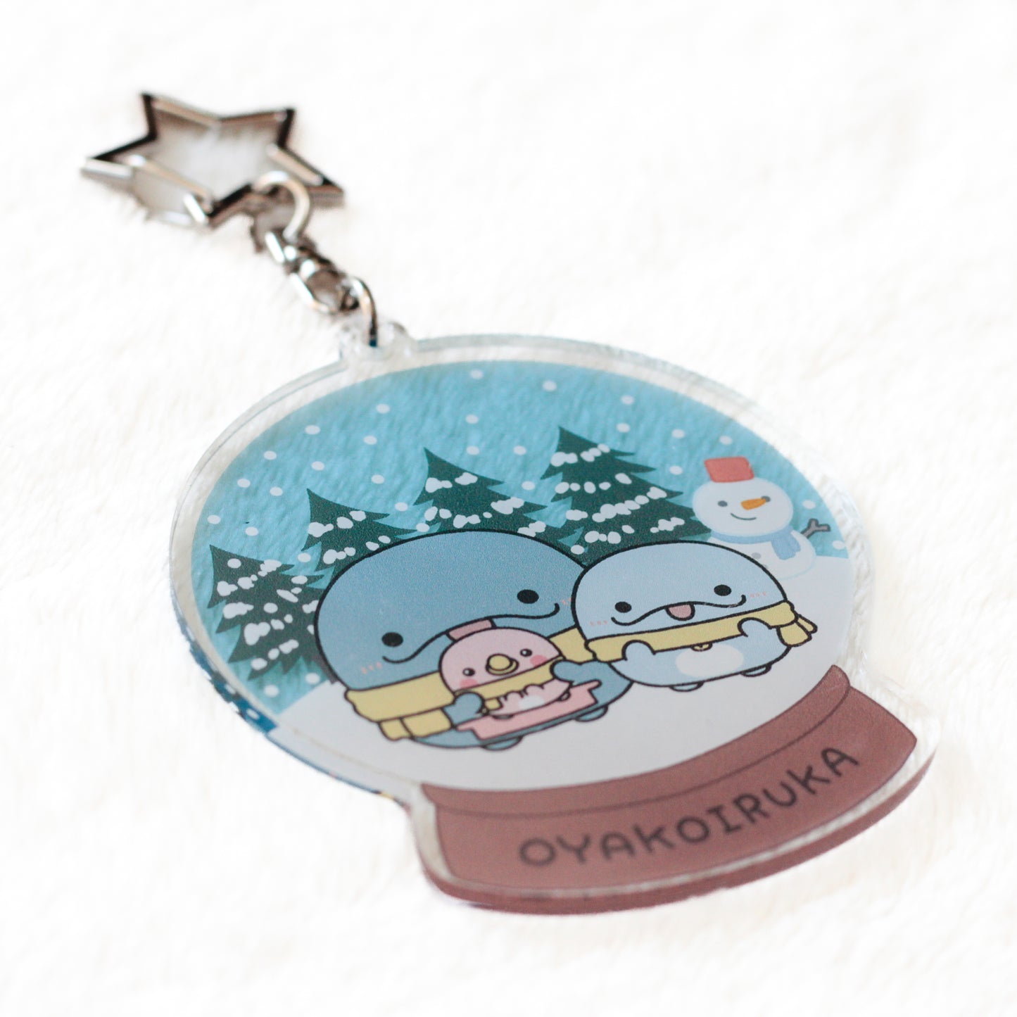 [OYAKOIRUKA] Porte-clés en acrylique boule à neige [Expédition mi-décembre]