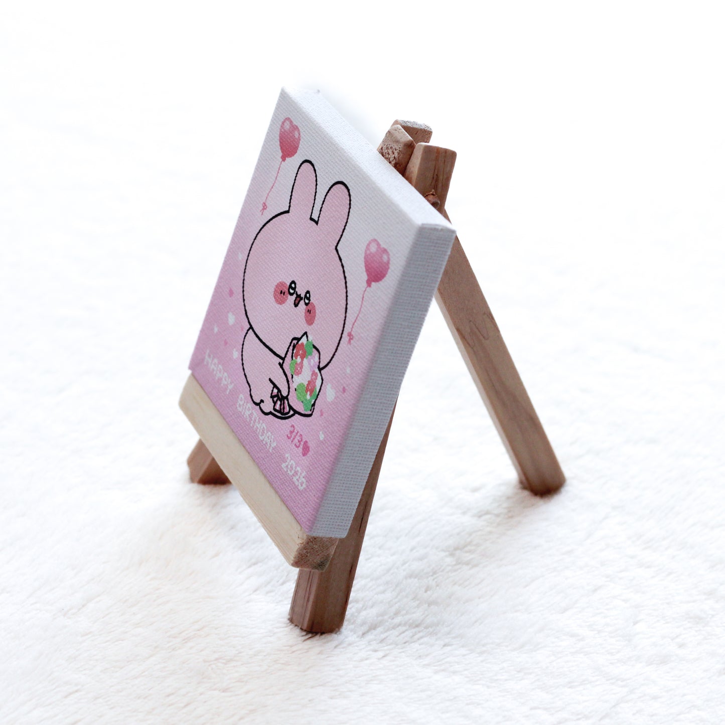 【あさみみちゃん】あさみみバースデー♡イーゼル付きミニキャンバス【4月中旬発送】