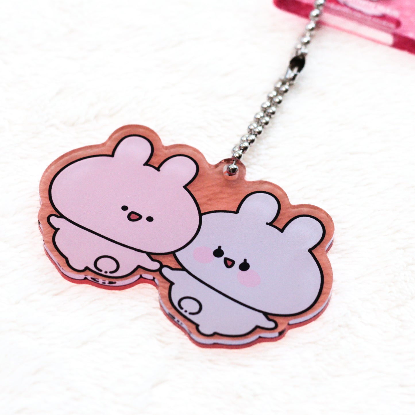[ASAMIMICHAN] Set complet de porte-clés en acrylique couleur transparente aléatoire (5 types au total) [Expédition mi-mars]