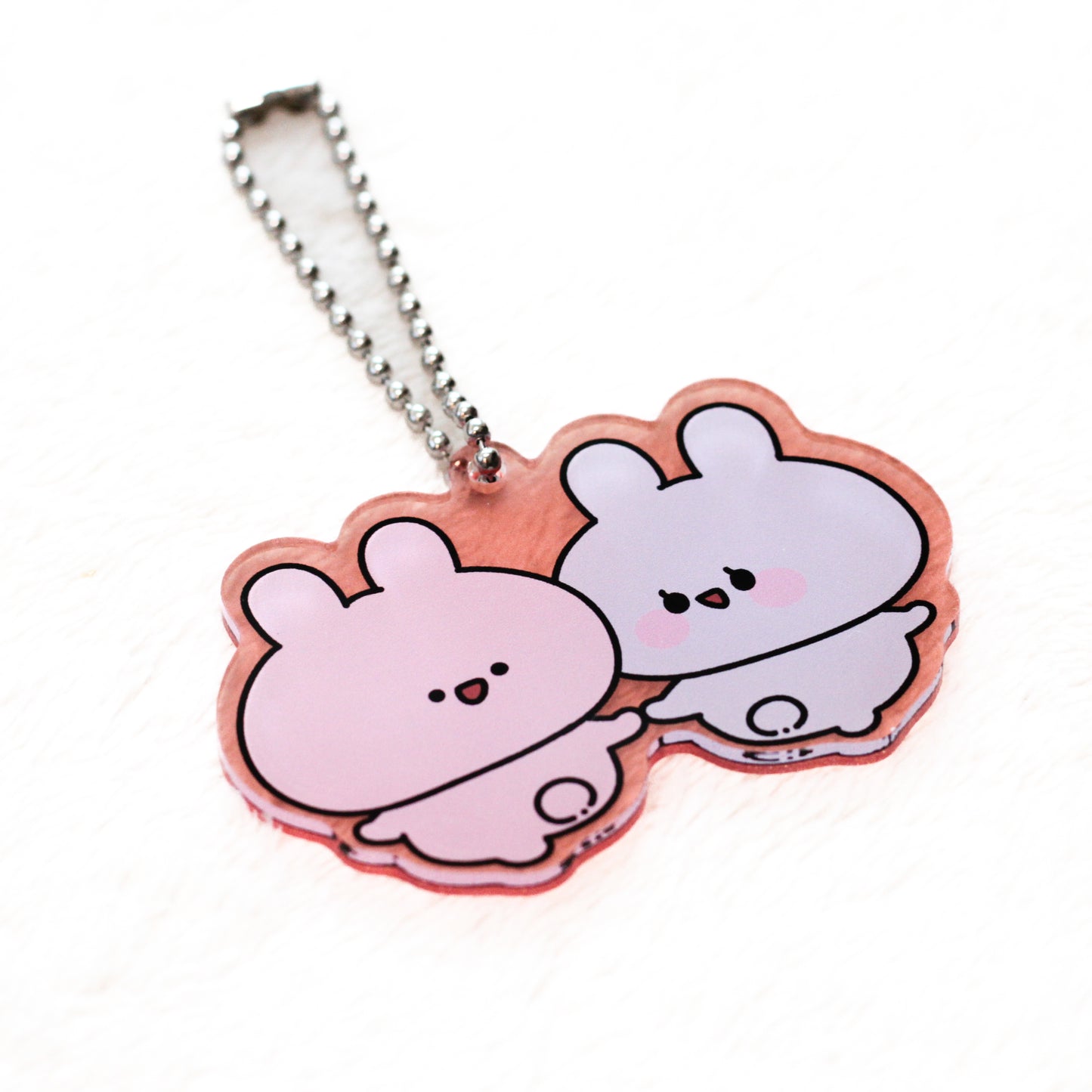 [ASAMIMICHAN] Set complet de porte-clés en acrylique couleur transparente aléatoire (5 types au total) [Expédition mi-mars]
