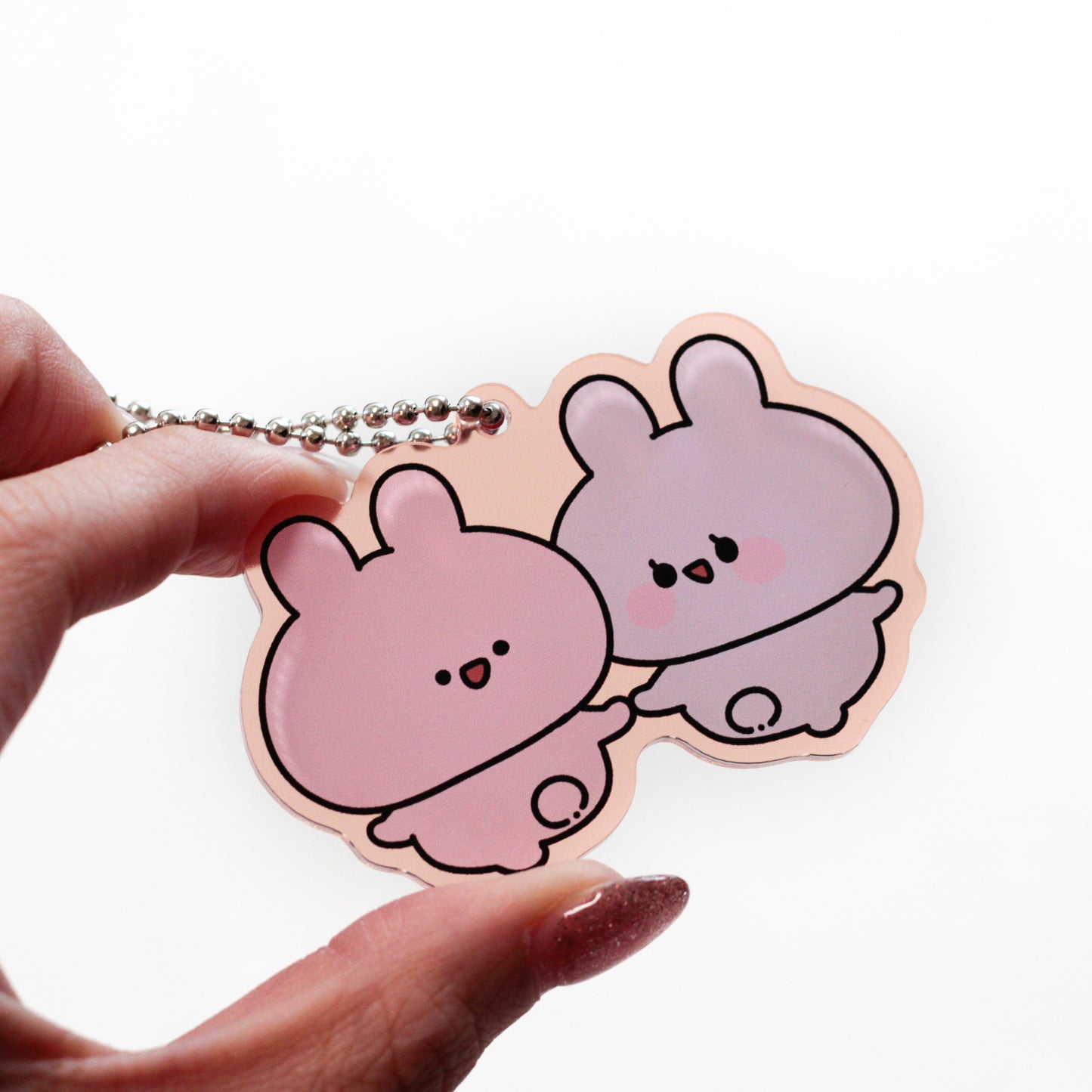 [ASAMIMICHAN] Set complet de porte-clés en acrylique couleur transparente aléatoire (5 types au total) [Expédition mi-mars]