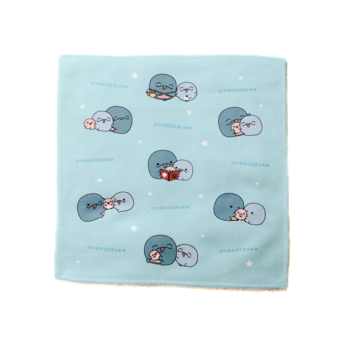 【親子イルカ】プリントハンドタオル【4月中旬発送】