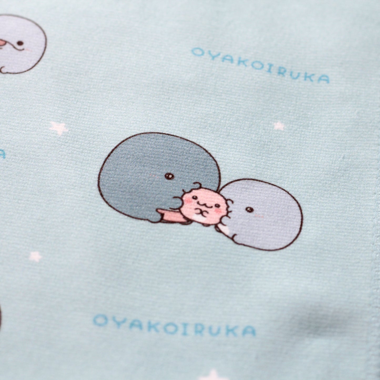 【親子イルカ】プリントハンドタオル【4月中旬発送】