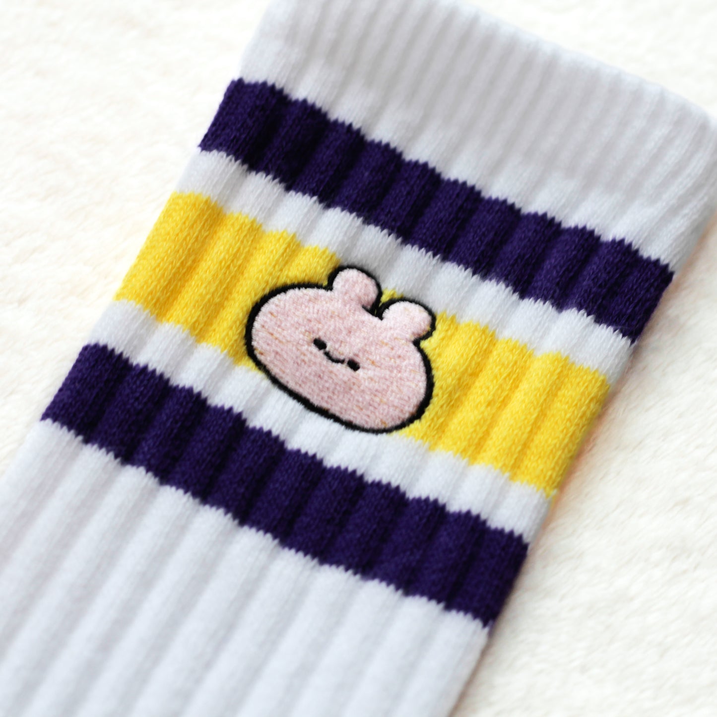 【あさみみちゃん】刺繍ユニセックスソックス【4月中旬発送】