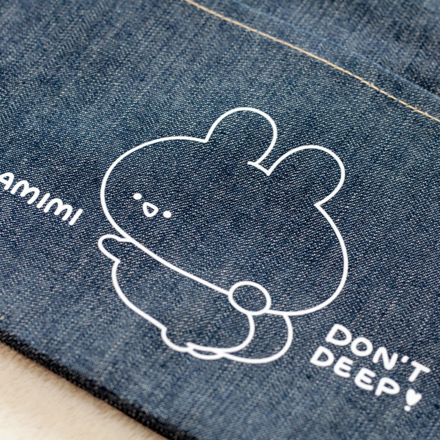 【あさみみちゃん】デニムフロントポケットトートバッグ【4月中旬発送】