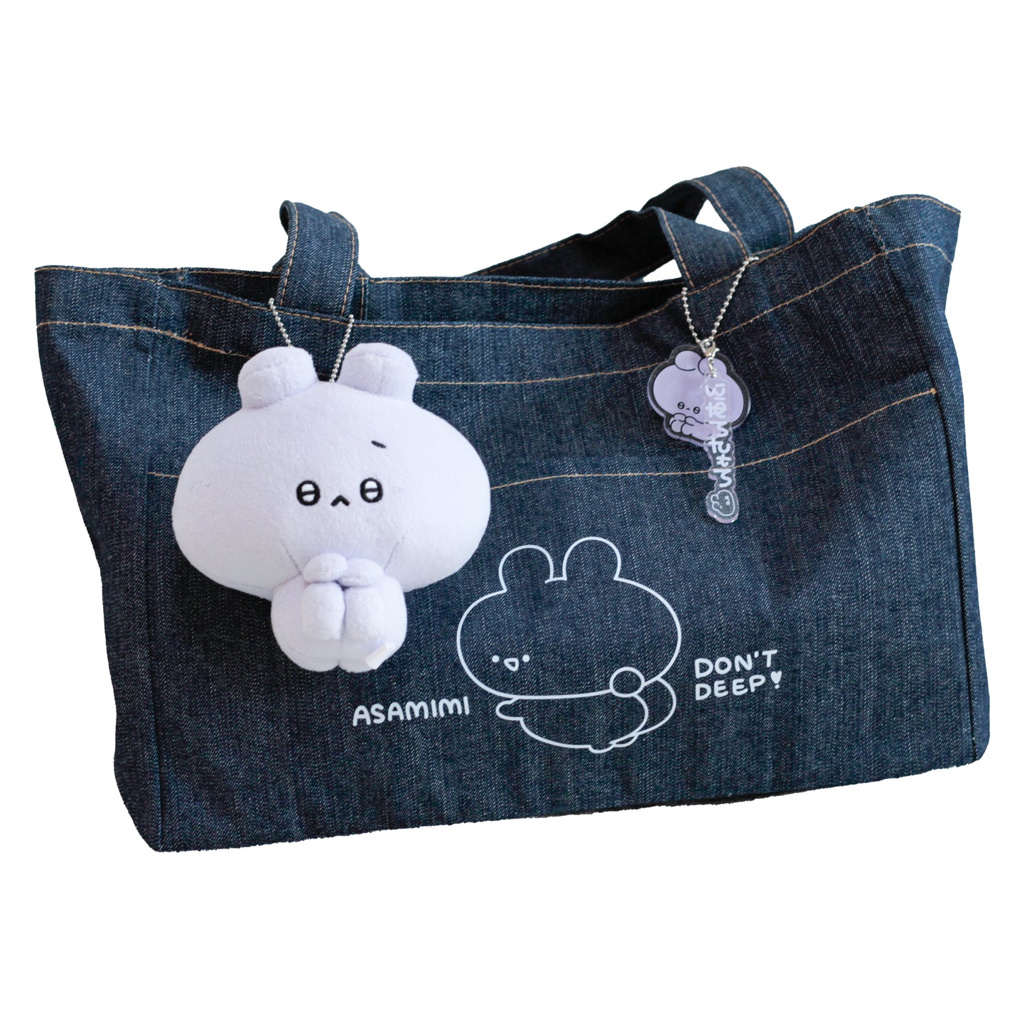 【あさみみちゃん】デニムフロントポケットトートバッグ【4月中旬発送】