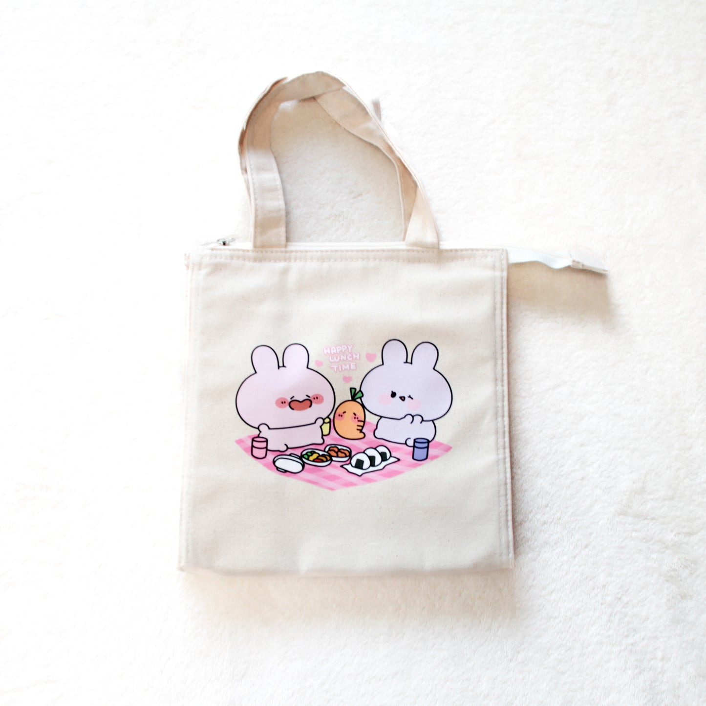 [ASAMIMICHAN] Borsa tote termica quadrata in canvas [Spedizione a fine maggio]