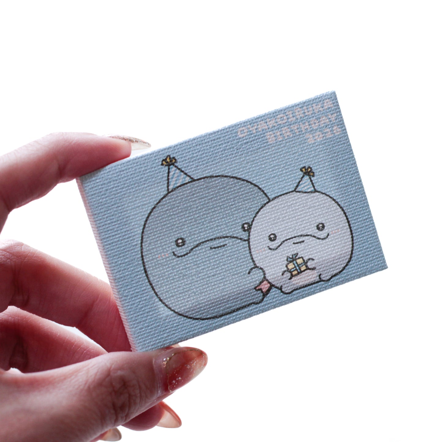 【親子イルカ】親子イルカバースデー♪ミニキャンバス（イーゼル付き）【6月下旬発送】